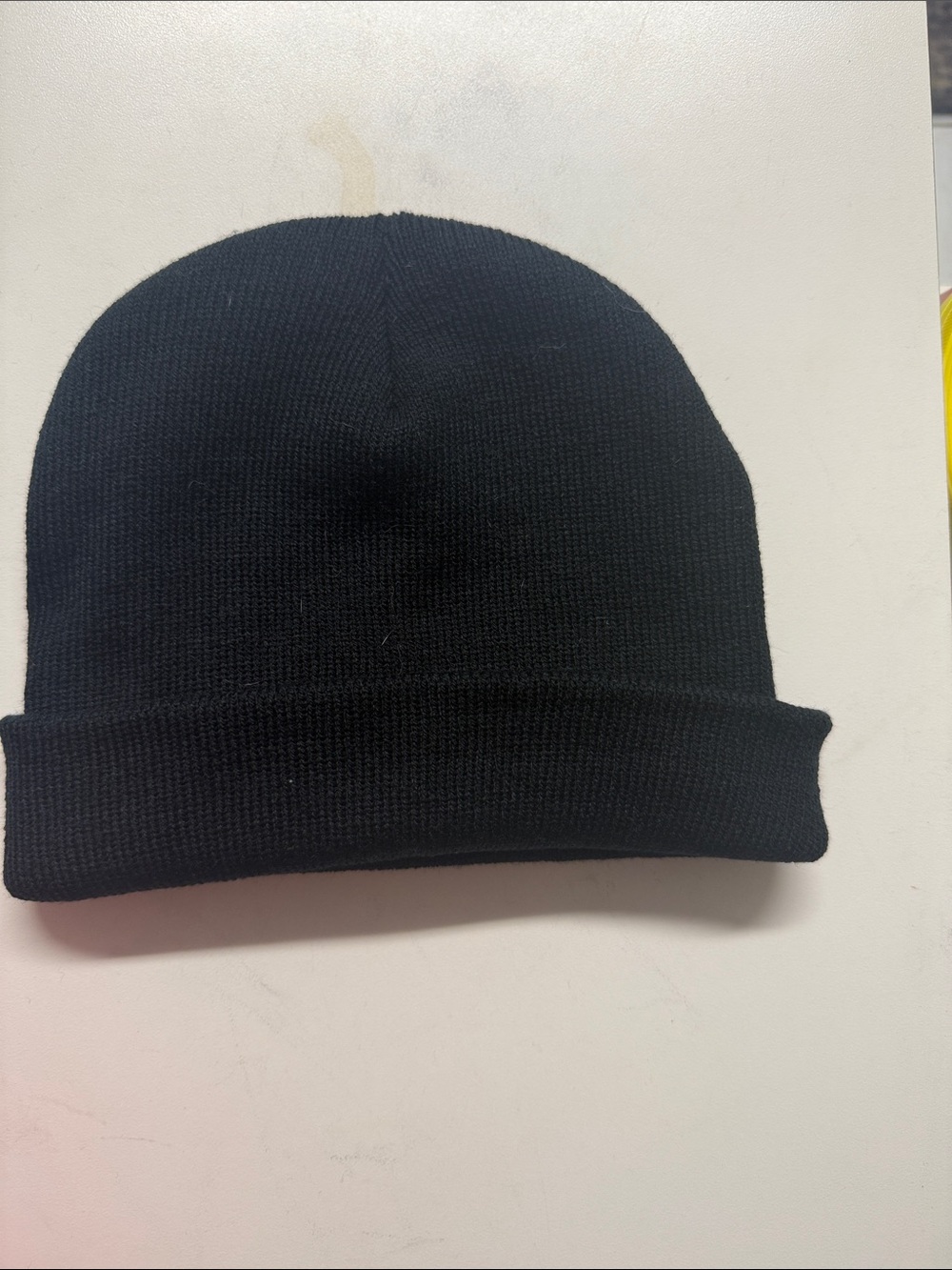 Men's Black Knit Beanie Hat - Everyday Warmth - Picture 3 of 3